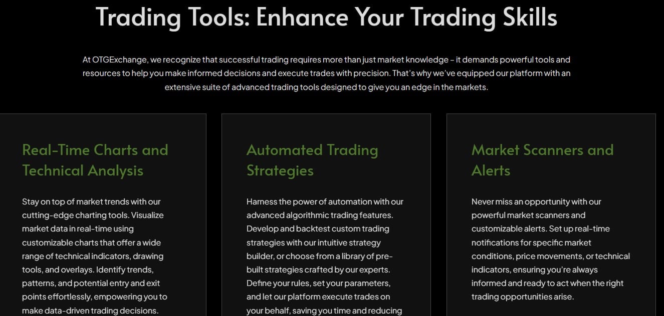 OTG Exchange Trading Tools OTG Exchange Trading Tools