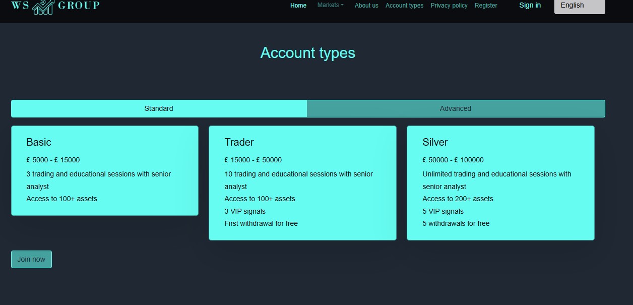 WS Group Accounts